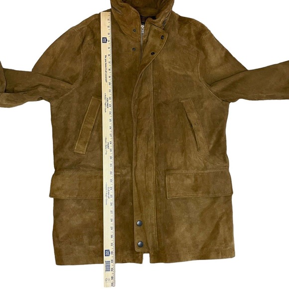 Vintage Nautica 100% Leather Shell Suede 5 Pocket Jacket Brown Men’s Size 40 - Picture 11 of 12